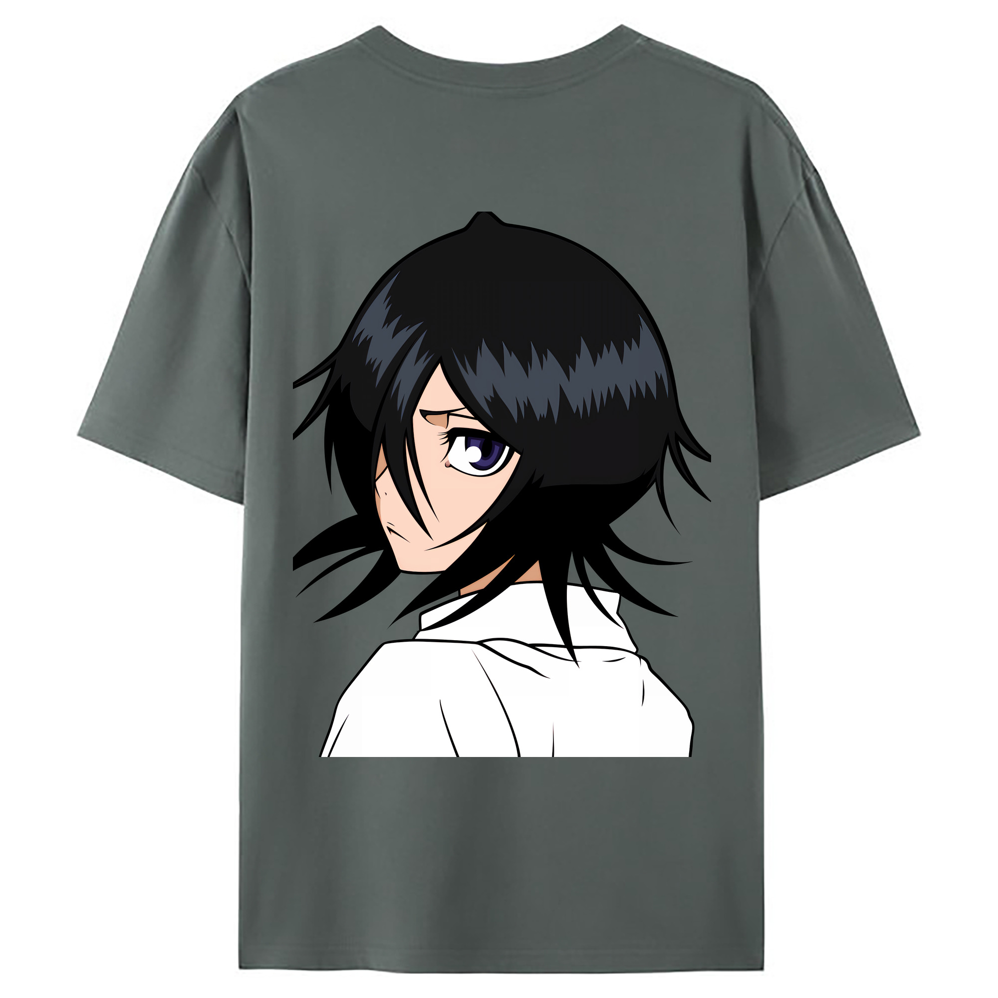 （画像用） ブリーチ 朽木ルキア BLEACH Kuchiki Rukia 綿100％ メンズ半袖Tシャツ（バックプリント） 通気性